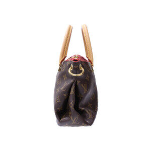 Louis Vuitton Shoulder Red Handbag Bag Pallas Cerise Red strap Monogram